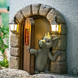 Dragon window garden ornaments resin crafts