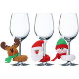 Santa Claus wine glass decoration (wine glass not included)