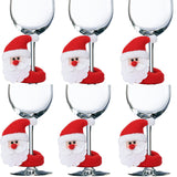 Santa Claus wine glass decoration (wine glass not included)