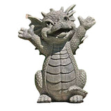 Cute dragon with lights garden resin decorations