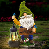 Garden gnome solar lights resin ornaments