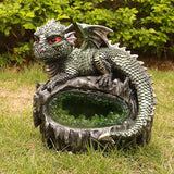 Lovely dragon amethyst garden resin ornament