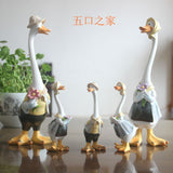 Duck home garden patio ornaments resin