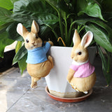 Cute rabbit garden resin ornament