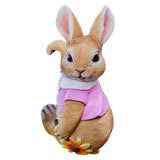 Cute rabbit garden resin ornament