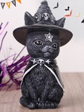 Cute black cat garden decorations resin ornaments