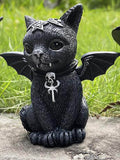 Cute black cat garden decorations resin ornaments