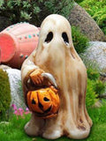 Halloween ghost pumpkin skeleton resin garden ornament