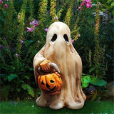 Halloween ghost pumpkin skeleton resin garden ornament