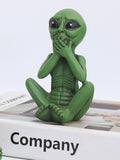 Green alien garden resin ornaments decorations