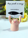 Pink cute pig sticky note clip