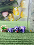 Lovely elephant four-piece garden resin ornaments decorative items