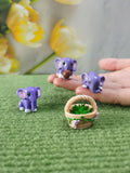 Lovely elephant four-piece garden resin ornaments decorative items