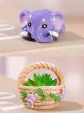 Lovely elephant four-piece garden resin ornaments decorative items