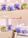 Lovely elephant four-piece garden resin ornaments decorative items