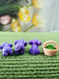 Lovely elephant four-piece garden resin ornaments decorative items