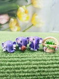 Lovely elephant four-piece garden resin ornaments decorative items