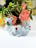 Koala bear garden ornaments resin decorative three-piece set