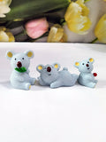 Koala bear garden ornaments resin decorative three-piece set