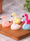 Flamingo five-piece set of resin decorative ornaments