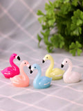 Flamingo five-piece set of resin decorative ornaments