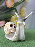 Halloween skeleton snail garden ornament resin decorations