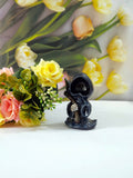 Hooded black doll statue - standing style