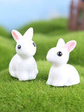 Rabbit three sets of garden decorations resin ornaments