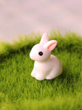 Rabbit three sets of garden decorations resin ornaments