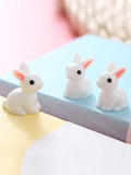 Rabbit three sets of garden decorations resin ornaments