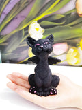 Black cat with wings Garden resin ornaments ornaments