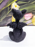 Black cat with wings Garden resin ornaments ornaments