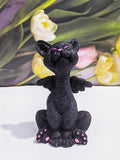 Black cat with wings Garden resin ornaments ornaments