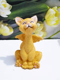 Orange cat with wings garden resin decorative ornaments ornaments