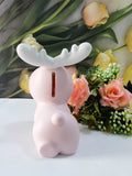 Pink deer resin ornaments