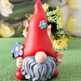 Gnome red garden resin ornament