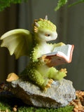 Read a book dinosaur resin ornament