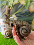 Garden snail resin ornament