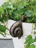 Garden snail resin ornament