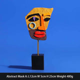 Resin ornaments human face color European abstract mask